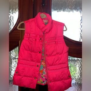 Lilly Pulitzer Pink Puffer Vest